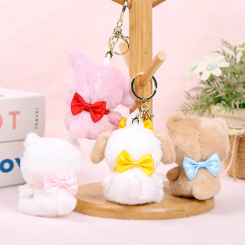 Cute Mikko Plush Pendant Keychain Cartoon Cat Soft Little Doll Backpack Pendant Decoration Children Toy Friends Christmas Gift