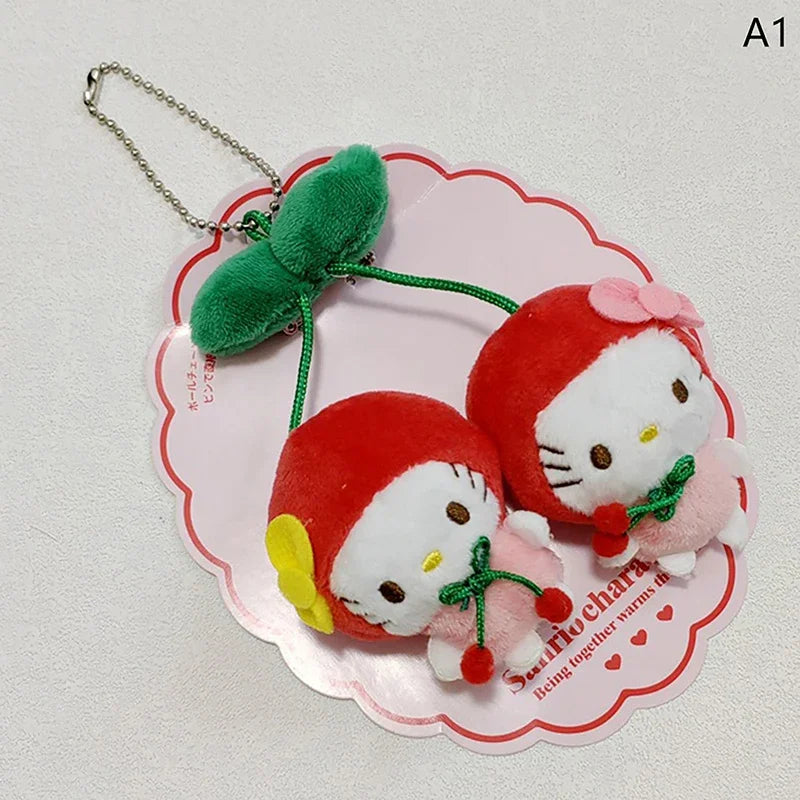 Cherry Sanrio Kawali Kuromi My Sweet Piano Hello Kitty Plush Toy Keychain Brooch Pachacco Backpack Pendant Decoration Girl Gift