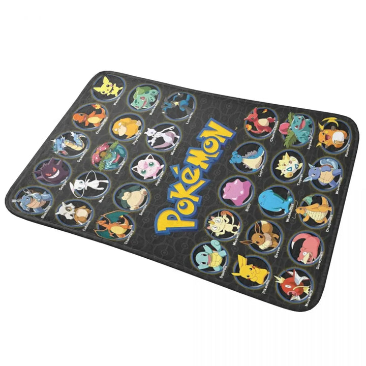 Anime Cartoon Charizard Memory Foam Bathroom Rugs Ultra Soft Non-Slip Pokemon Carpet Bath Mat Water Absorbent for Shower Tub