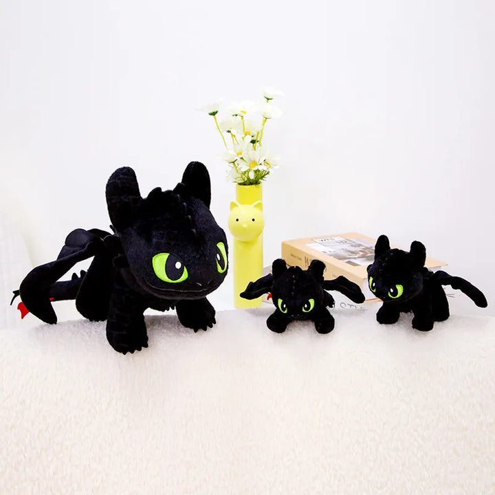 Kawaii Cartoon Toothless Plush Toys Backpack Pendant Doll Night Fury Keychain Card Set Students Anime Peripheral Birthday Gift