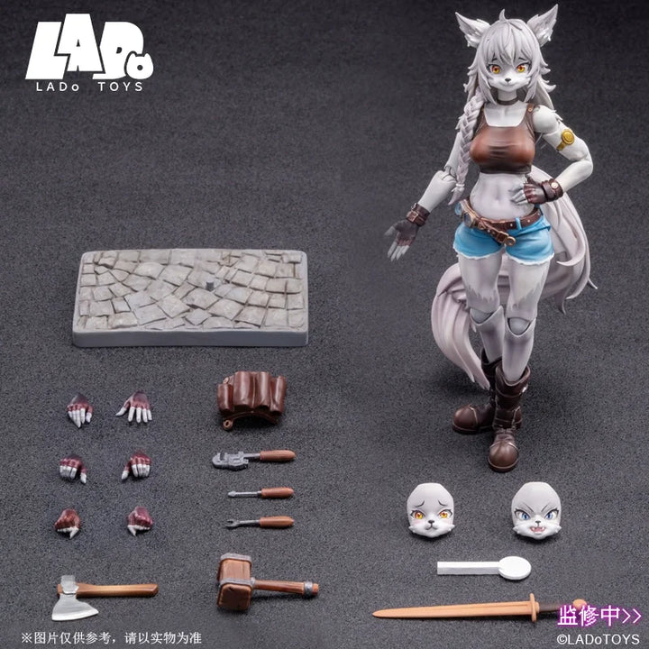 IN STOCK LADOTOYS Liya Fixer Action Figure Model Repairer Wolf Girl ERA 001 Animation Original Model Toy Collection Gift