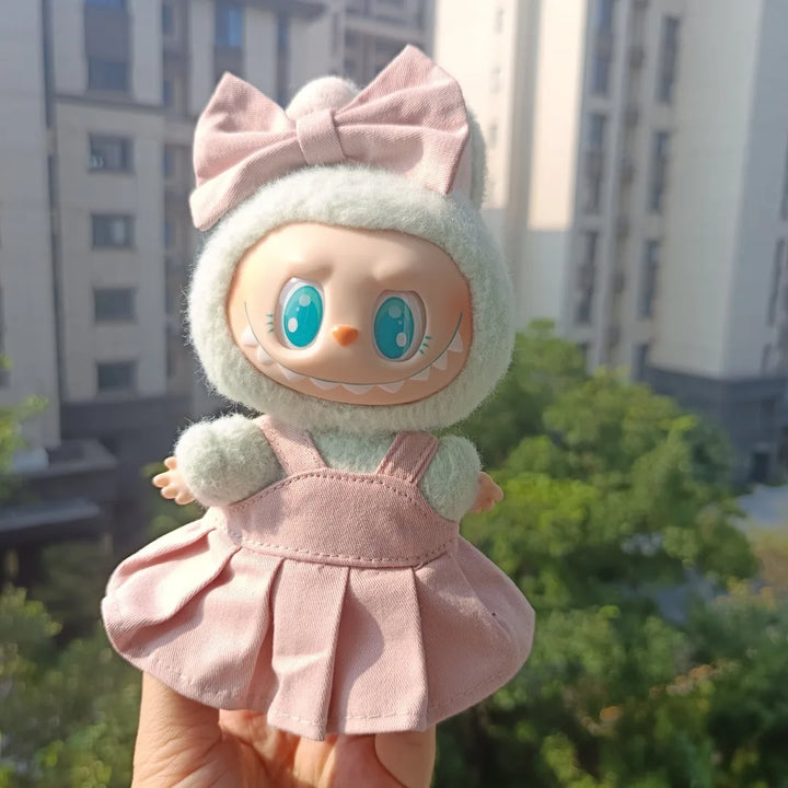 Clothes For Labubu Dolls 15/17Cm For LABUBU Sitting Party 1St 2Nd 3Rd Gen Skirt Apparel Accessories