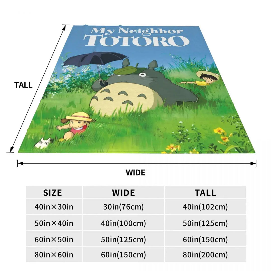 Cartoon Funny Cute T-Totoros Blanket Coral Fleece Plush  Soft Throw Blankets for Car Sofa Couch Bed Rug