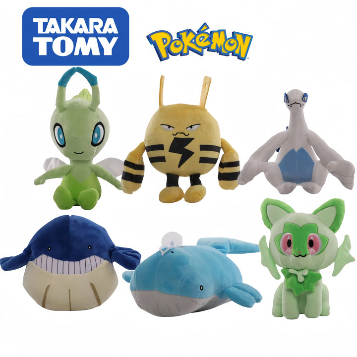 Pokemon Pikachu Plush Gengar Jirachi Celebi Quilava Sprigatito Lugia Elekid Wailmer Wailord Peluche Toys Hobbies Exquisite Gift