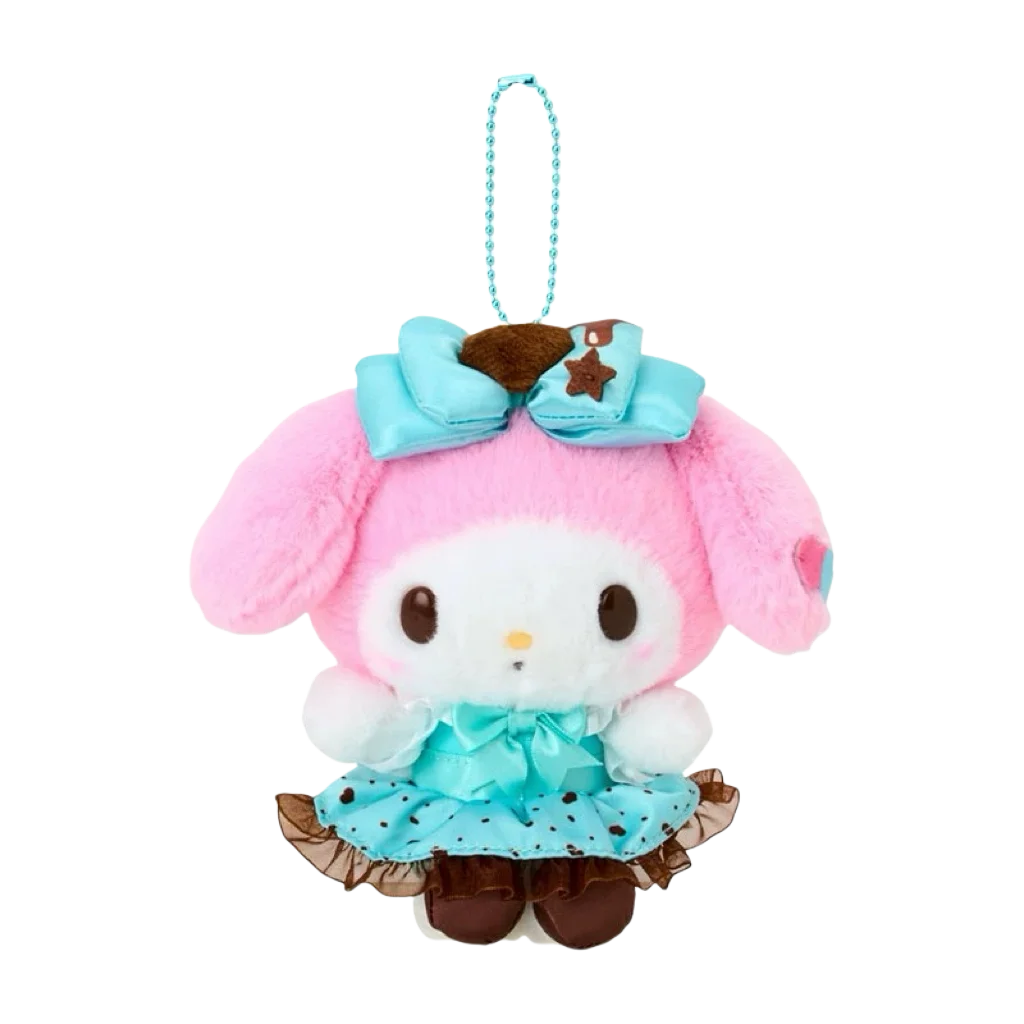Sanrio My Melody Hello Kitty Plush Toys mint chocolate series kuromi Keychain Bag Pendant Soft Stuffed Doll Accessories Gift