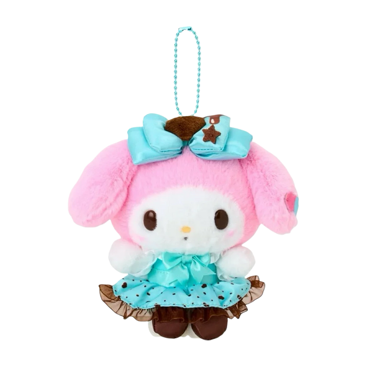 Sanrio My Melody Hello Kitty Plush Toys mint chocolate series kuromi Keychain Bag Pendant Soft Stuffed Doll Accessories Gift