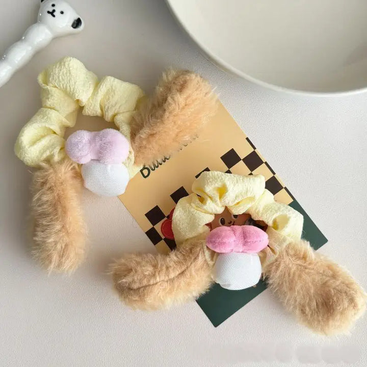 Kawaii Disney Cookieann Hair Circle Student Sweet Cute Cartoon Headband Plush Bow Decoration Creative Peripheral Girls Gifts