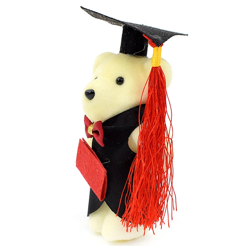 12cm Standing Graduation Ceremony Bear Doll Flower Bouquet Decoration