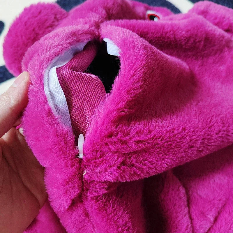 Kawaii Disney Lilo and Stitch Plush Toys Pikachu Anime Big Stich Lotso Doll Pillow Semi-finished Leather Holster Gift for Kids