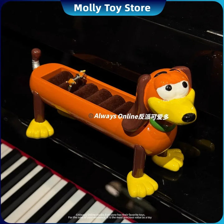 Disney Slinky Dog Storage Box Ring Jewelry Storage Box Display Shelf Desktop Decorative Ornaments Figure Gifts