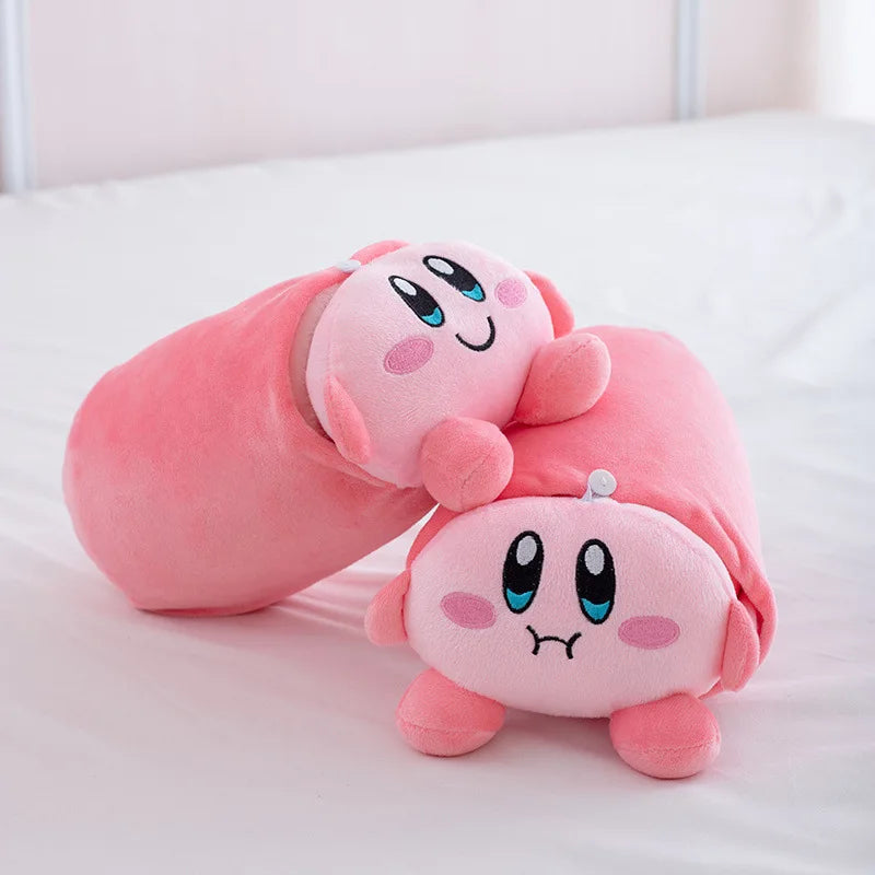 Cute ‌Kirby‌ Blanket Pink Girl Heart Air Conditioner Cartoon Doll Blanket Can Be Used As Pillow Nap Soft Blanket Christmas Gift