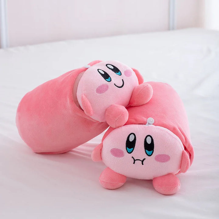 Cute ‌Kirby‌ Blanket Pink Girl Heart Air Conditioner Cartoon Doll Blanket Can Be Used As Pillow Nap Soft Blanket Christmas Gift