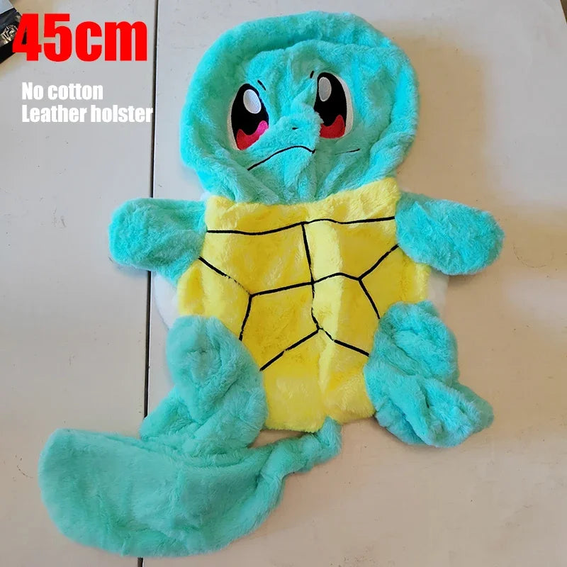 Huge Pokemon Charmander Eevee Squirtle Holster Plush Toys Big Pokémon Bulbasaur Semi-finished Leather Holster Kid Christmas Gift