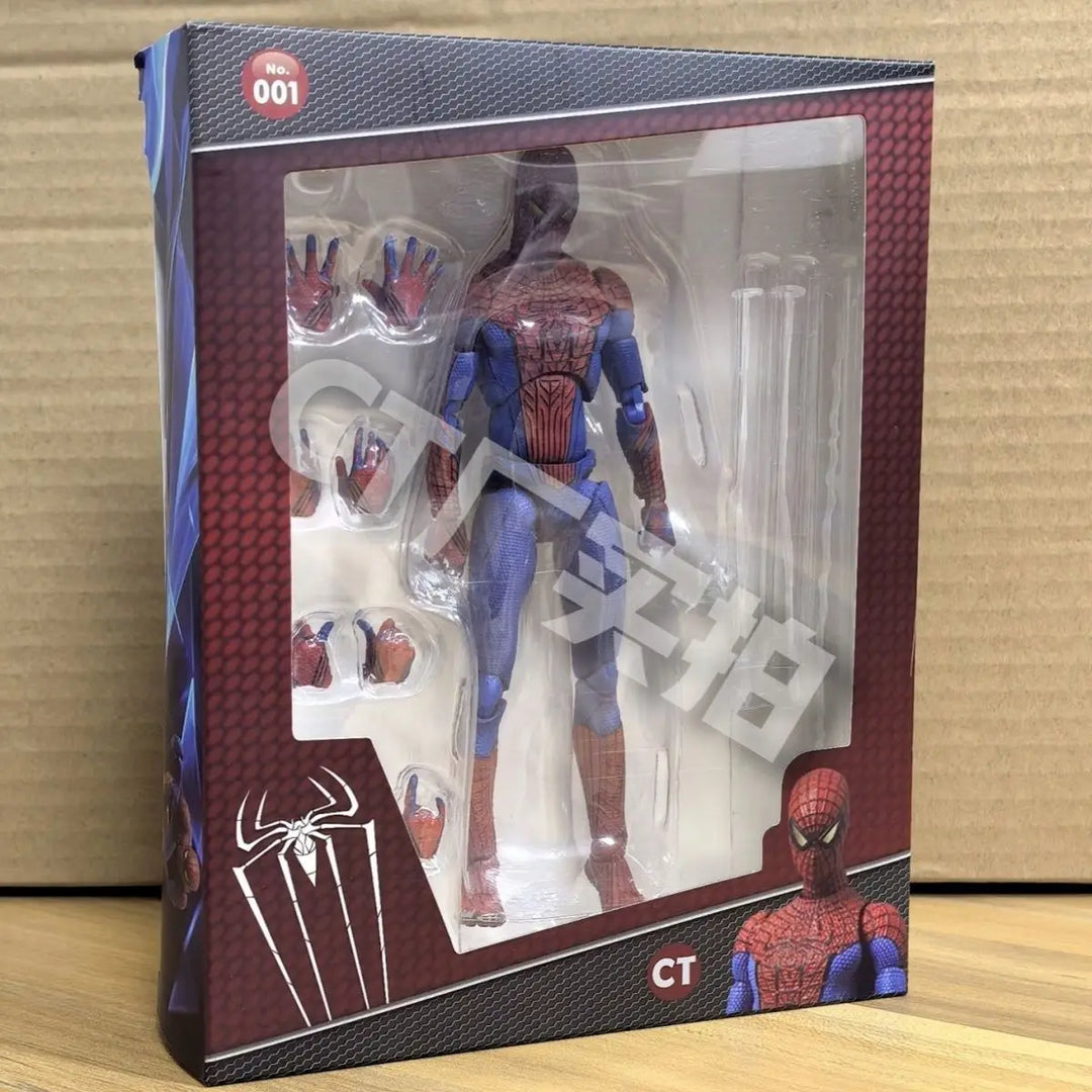 Ct Toys Mafex 001 Spiderman Action Figure Peter Parker The Amazing Spider-Man Shf Anime Figurine Customized Toys