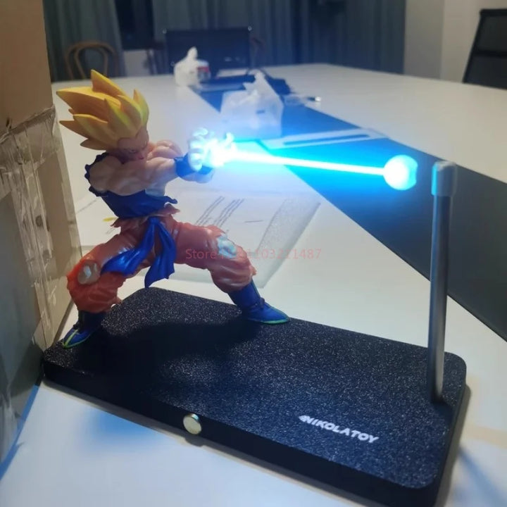 IN STOCK Dragon Ball Goku Figure Light Chaoz Action Figurine Nikolatoy Anime  Kamehameha Wave Magnetic Light Lamp Model Toy