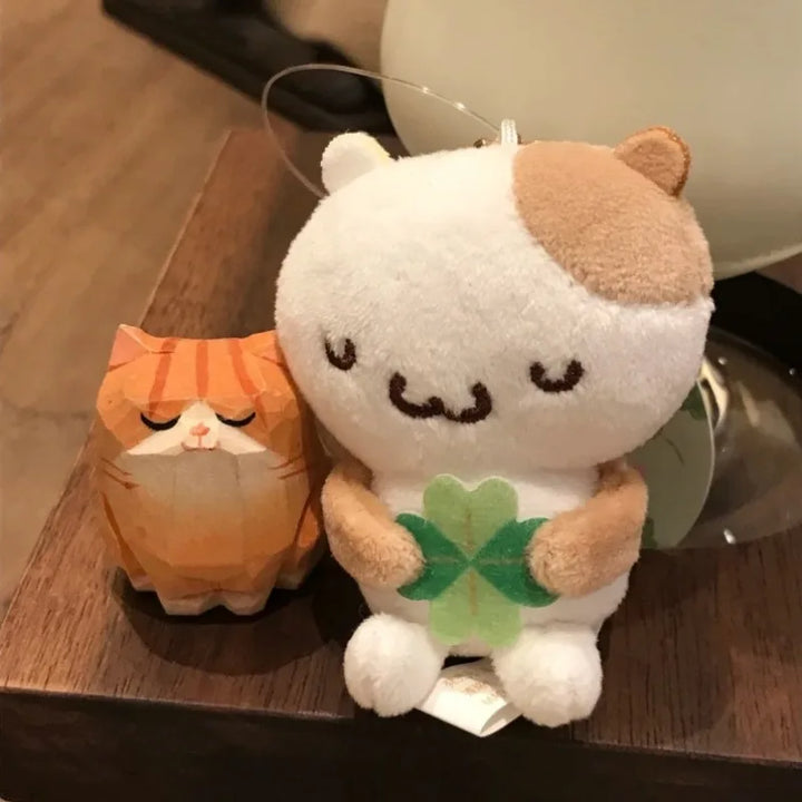 Cartoon Masyumaro Fluffy Fuwa Nyanko Muffin Cat Pudding Dog Plush Toy Pendant kawaii sanrio Pompompurin Soft Plush Bag Charm