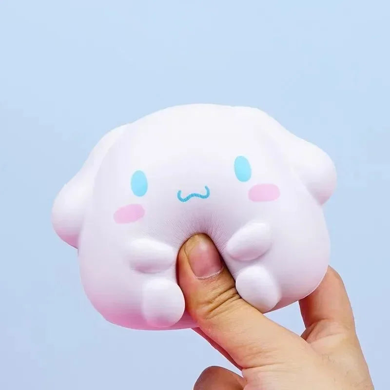 Kawaii Melody Decompression Sanrio Kuromi Cinnamoroll Stress Relief Squishy Anime Cartoon Children's Hand Pinch Toy Healing Gift
