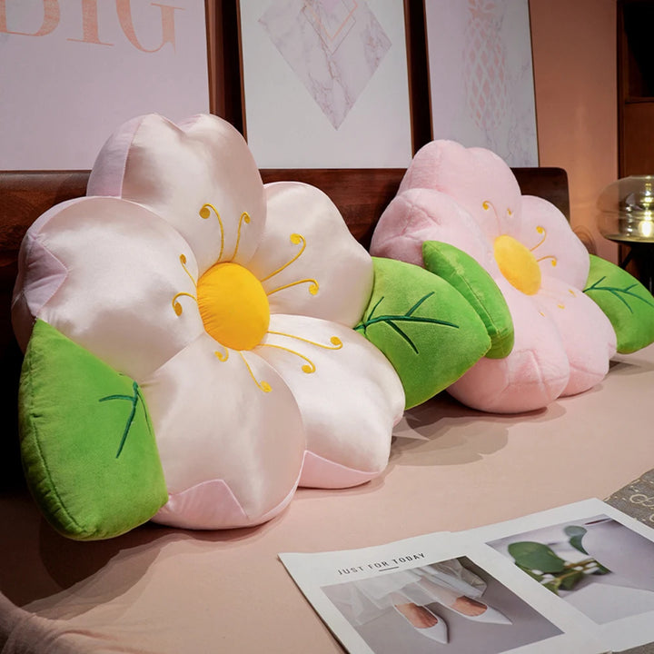 Cozy Flower Sofa Cushion Pink Sakura Shaped Floor Mat Office Home Decorative Comfortable Sakura Pillow Relocation Gifts Friends