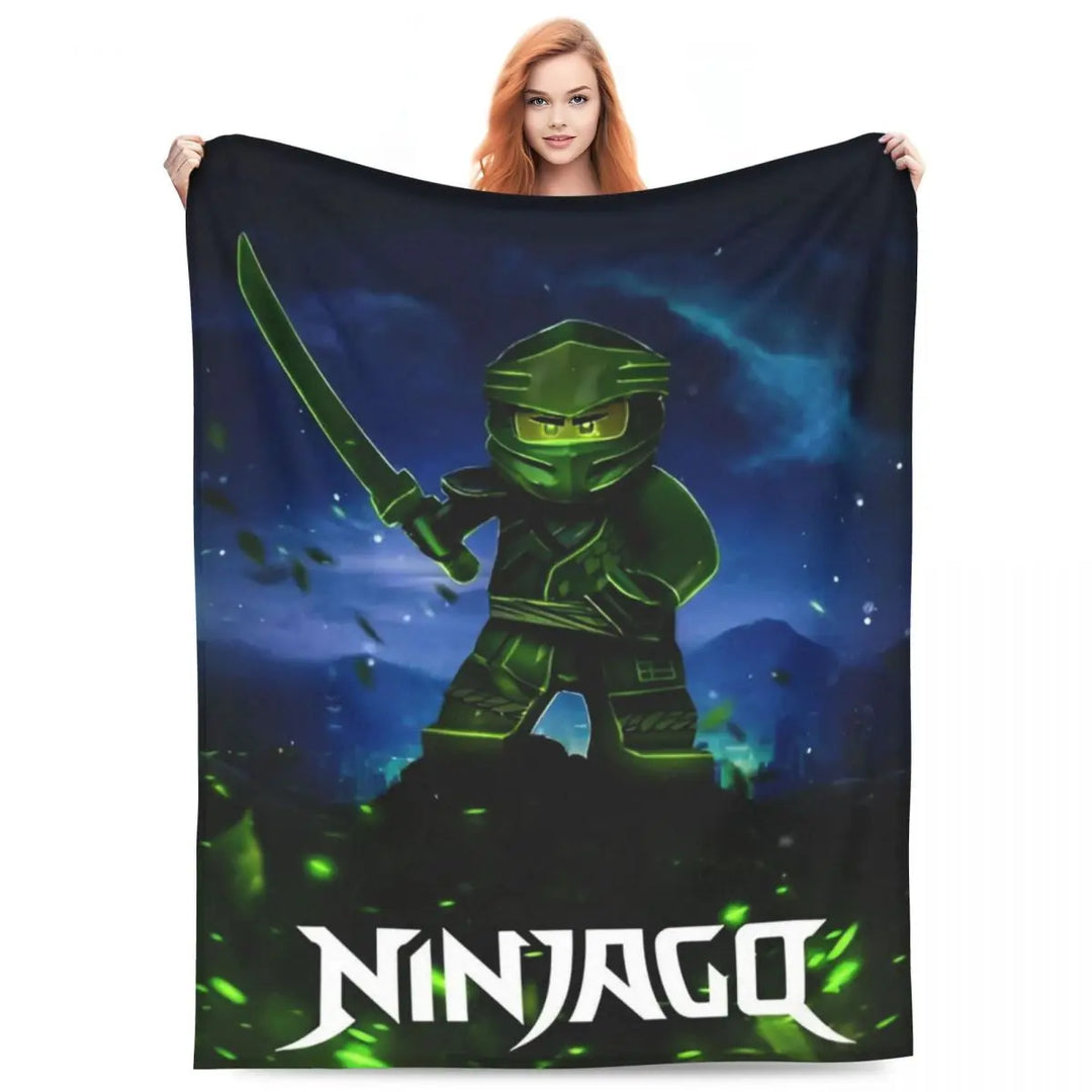 N-ninjagos Knitted Blankets Coral Fleece Plush Super Soft Throw Blankets for Bed Bed Rug
