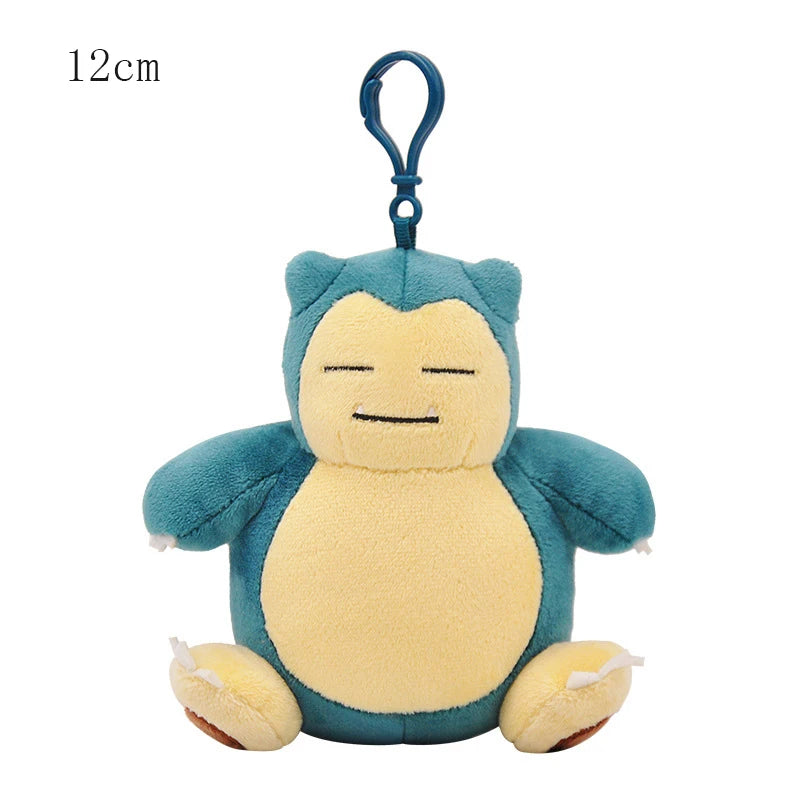 Pikachu Plush Keychain Cartoon Toys Charmander Psyduck Squirtle Snorlax  Doll Kids Kawai Toy Gift 12Cm