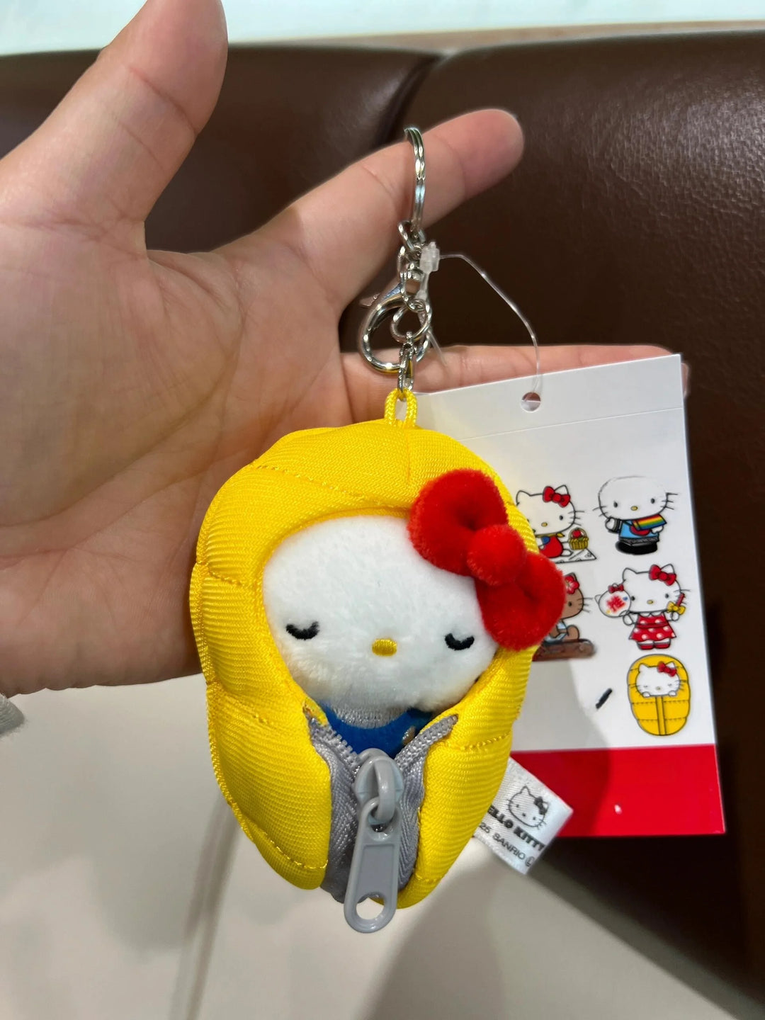 New Cartoon Hellokitty Plush keychain Sanrio plush Bag Pendant black skin Strawberry Sakura White Bear me series Plush Doll Toy