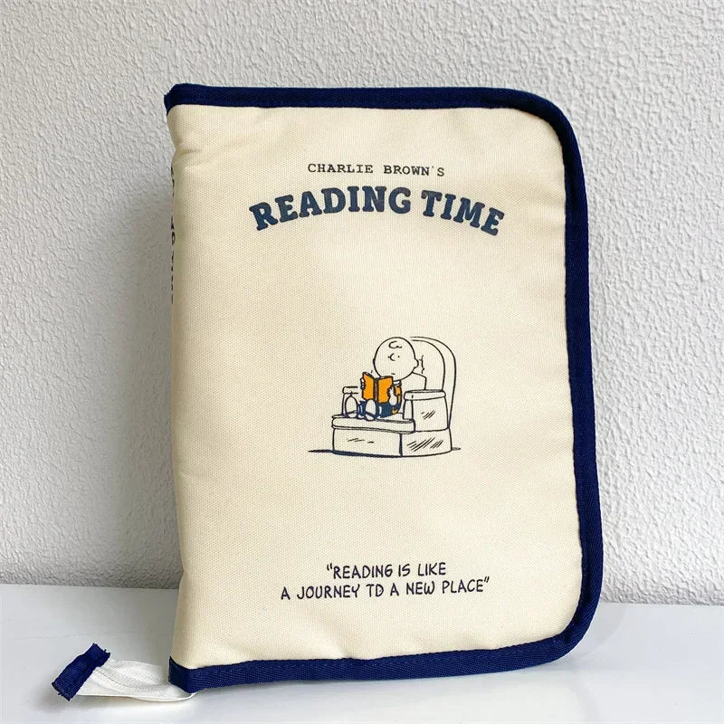 Cute Snoopy Large Capacity Storage Tablet Handbook Miscellaneous Organizer Bag Cartoon Peripheral Gifts for Friends