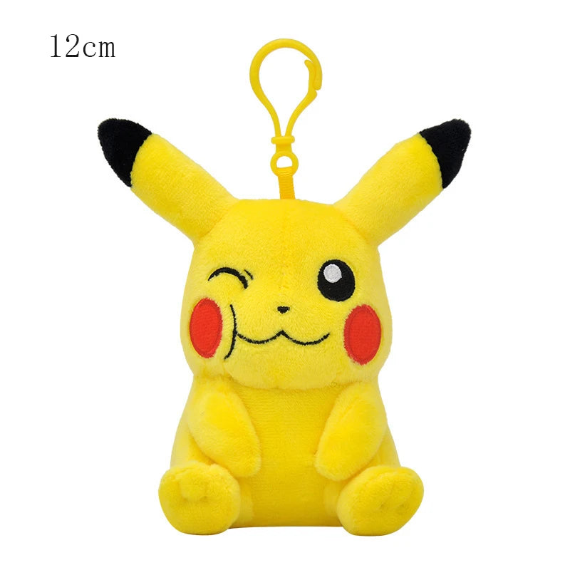 Pikachu Plush Keychain Cartoon Toys Charmander Psyduck Squirtle Snorlax  Doll Kids Kawai Toy Gift 12Cm