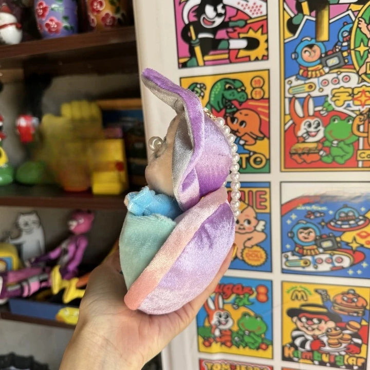 Cartoon Oyster Grandma Baby Oyster Series Plush Doll Bag Pendant Pearl Chain Alice Keychain Cute Cartoon Doll Decoration Gifts