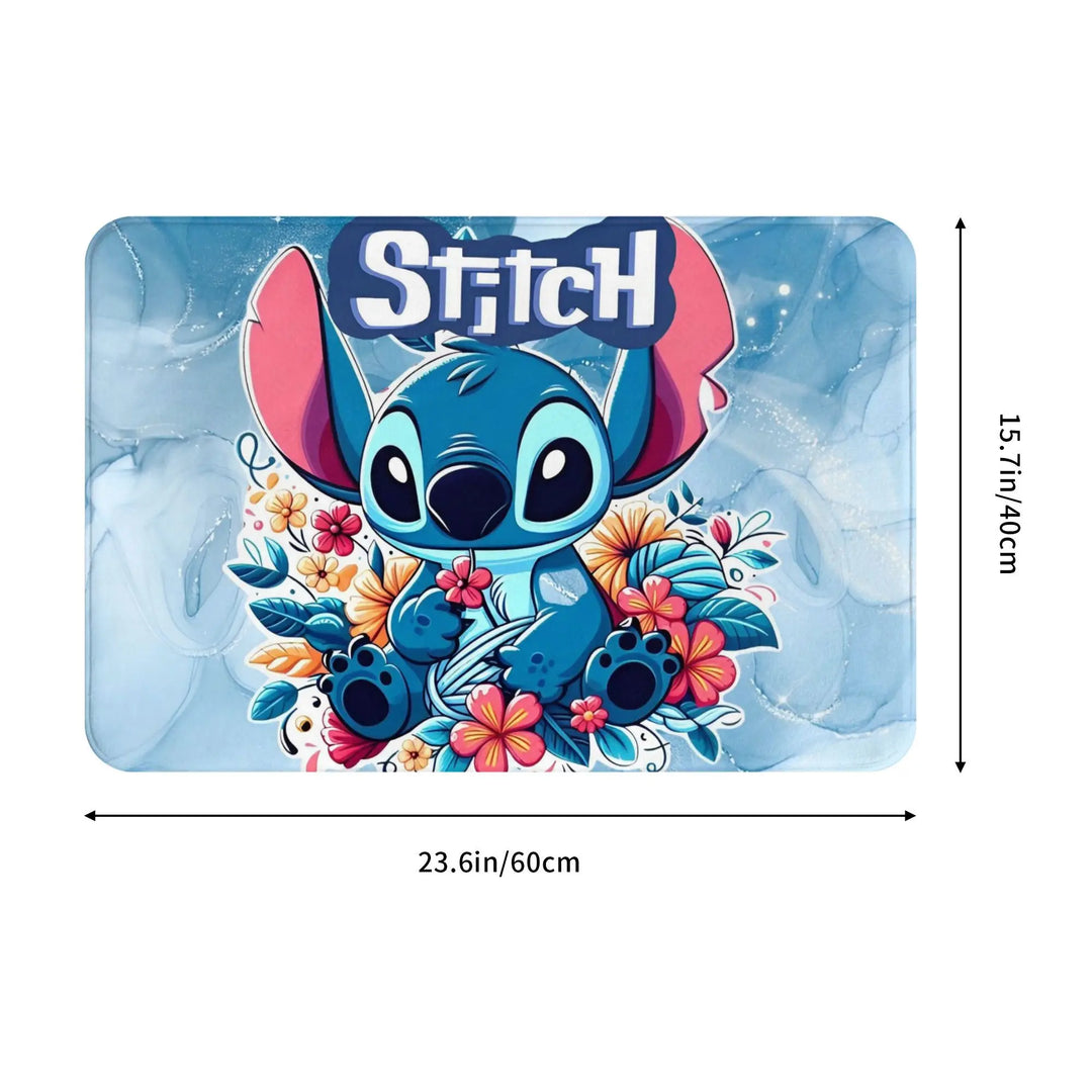 Cartoon Stitch Movie Bathroom Rugs Mat Super Soft  Bath Rugs Mats Carpet Non-Slip for Kitchen Shower