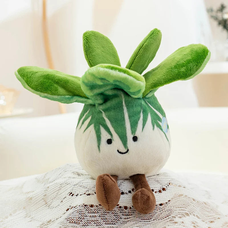 A Variety of Vegetable Plush Toys Eggplant Cartoon Cauliflower Soft Dolls Broccoli Plushie Red Tulip Stuffed Toys Cabbage Garlic