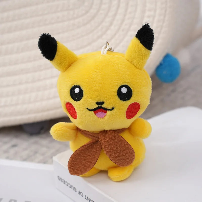 Pokemon Pikachu Plush Keychain Cartoon Cute Doll Key Fashion Couple Bag Charm Key Chain Car Pendant Pikachu Plushie Toy Kid Gift