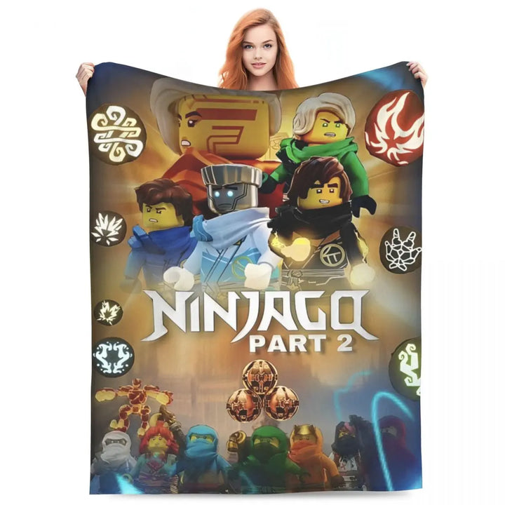 N-ninjagos Knitted Blankets Coral Fleece Plush Super Soft Throw Blankets for Bed Bed Rug