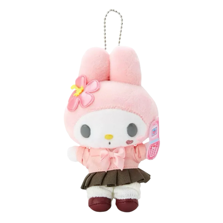 Kawaii my melody Plush Doll Keychain sanrio hello kitty Bag Accessories Heisei uniform HotGirls Y2K Kitty Cat Schoolbag Pendant