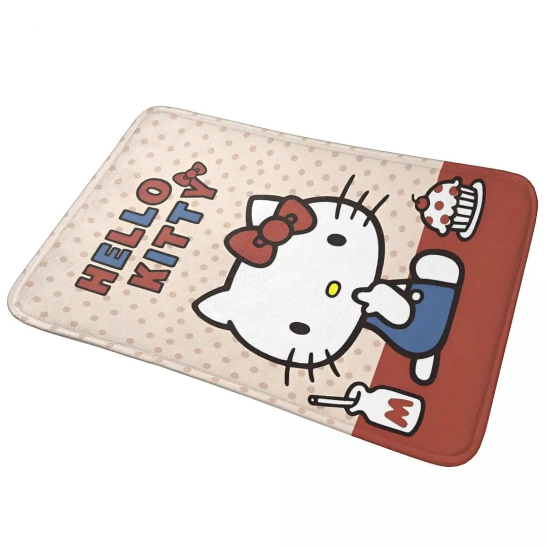 Hello Kitty Bathroom Rugs Mat Water Absorbent Bath Rugs Mats Carpet Non-Slip for Kitchen Shower