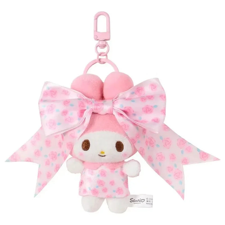 Sanrio My Melody Kawaii Cartoon Plush Toy Keychain Cute 50Th Anniversary Backpack Pendant Decoration Girl Birthday Creative Gift
