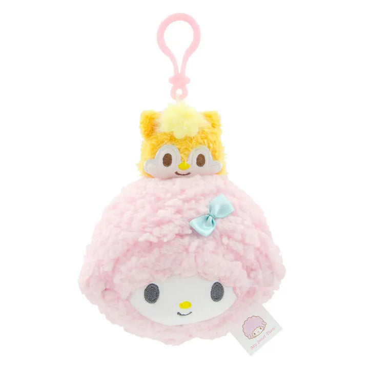 Kawaii Sanrio Marumofubiyori Piano Cartoon Plush Toys Backpack Pendant Couple Keychain Decoration Boy and Girl Birthday Gifts
