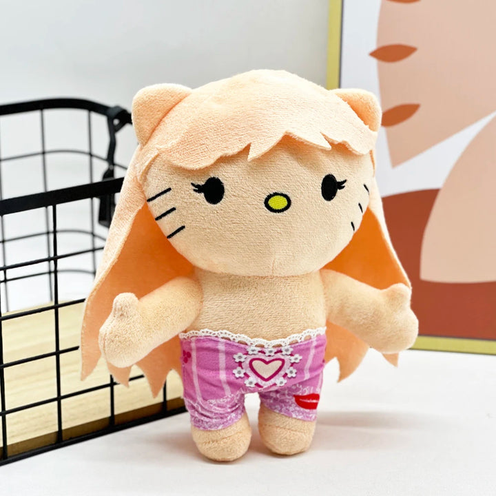 23cm SABRINA CARPENTER Pink Shorts Hello Kitty Plush Doll Figure Stuffed Toys Cute Boys Girls Fans Collect Gifts