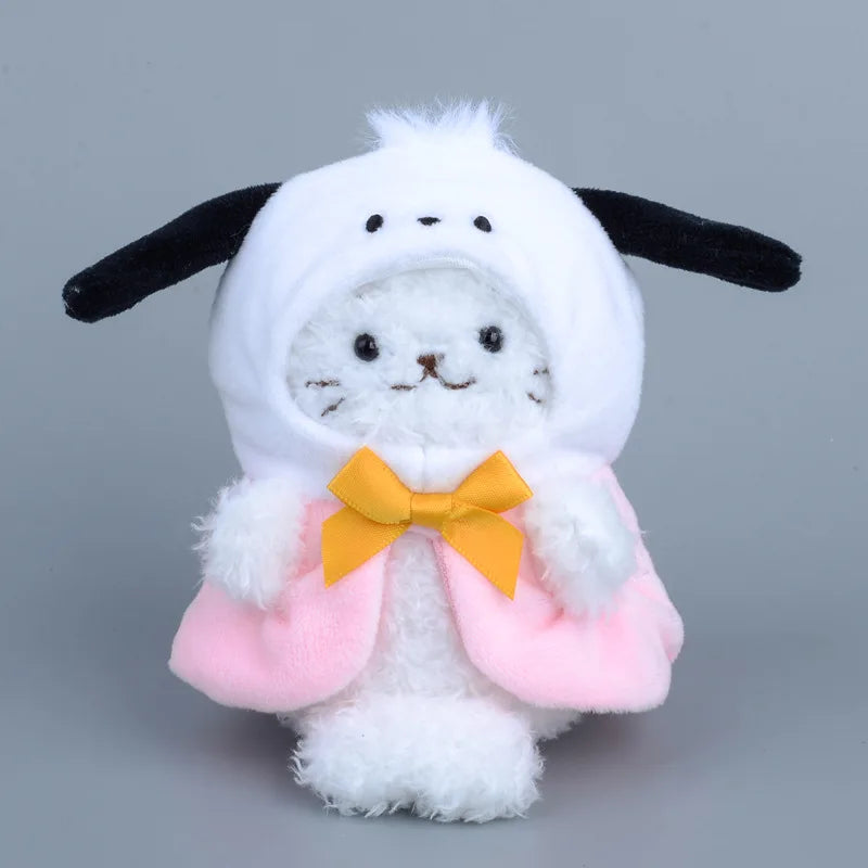 Kawaii Sanrio Hangyodon Pachacco Cartoon Cute Kero Kero Keroppi Little Seal Plush Toy Backpack Pendant Keychain Accessories Gift