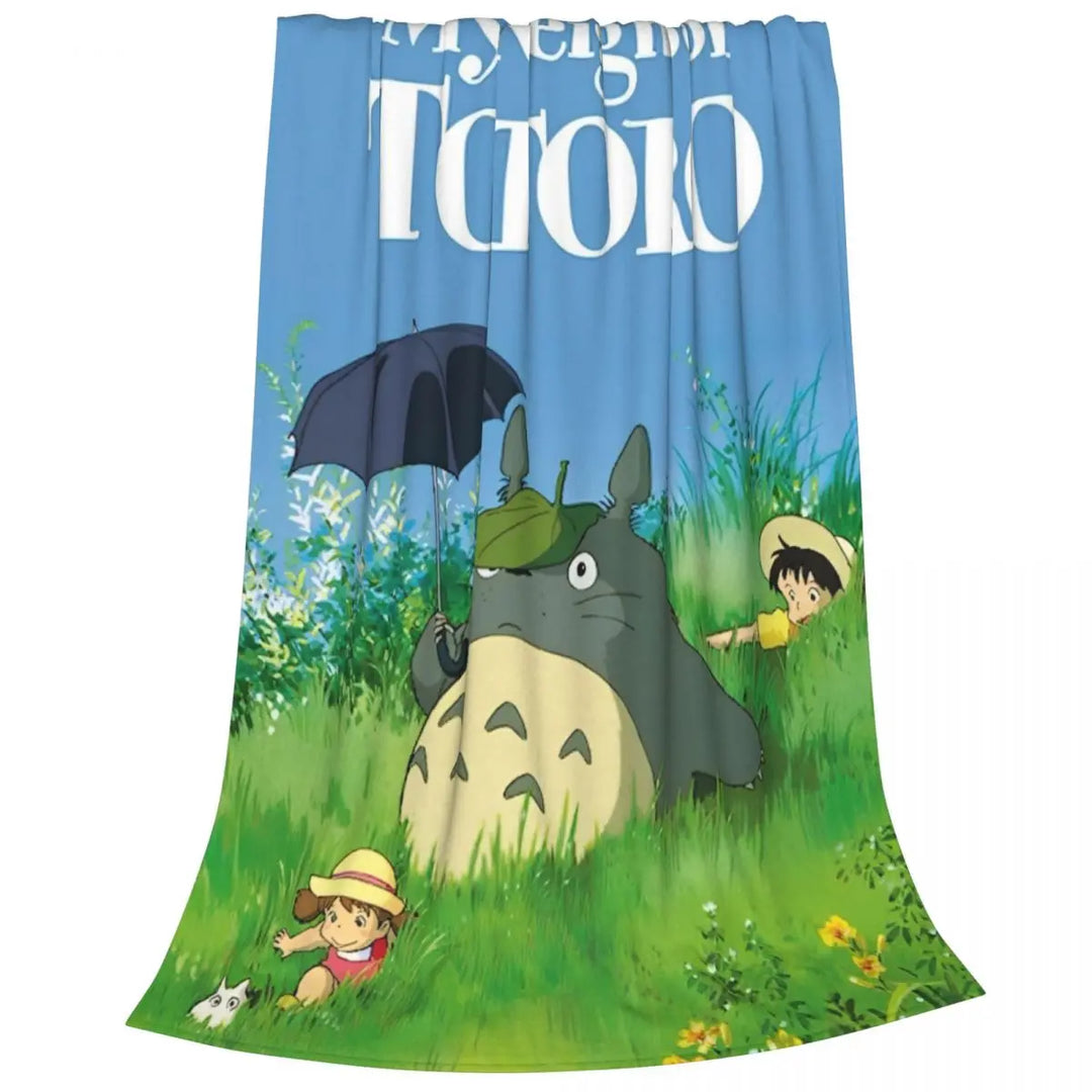 Cartoon Funny Cute T-Totoros Blanket Coral Fleece Plush  Soft Throw Blankets for Car Sofa Couch Bed Rug