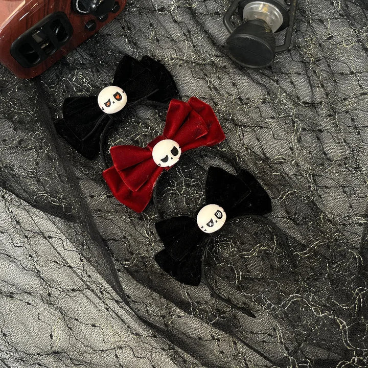 Doll Clothes Only 17cm/15cm Sitting Party Series 1-3 Labubu Leopard Print Dress with Velvet Skull Bow Hair Hoop Accessory Toy