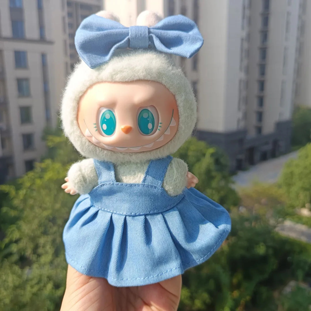 Clothes For Labubu Dolls 15/17Cm For LABUBU Sitting Party 1St 2Nd 3Rd Gen Skirt Apparel Accessories