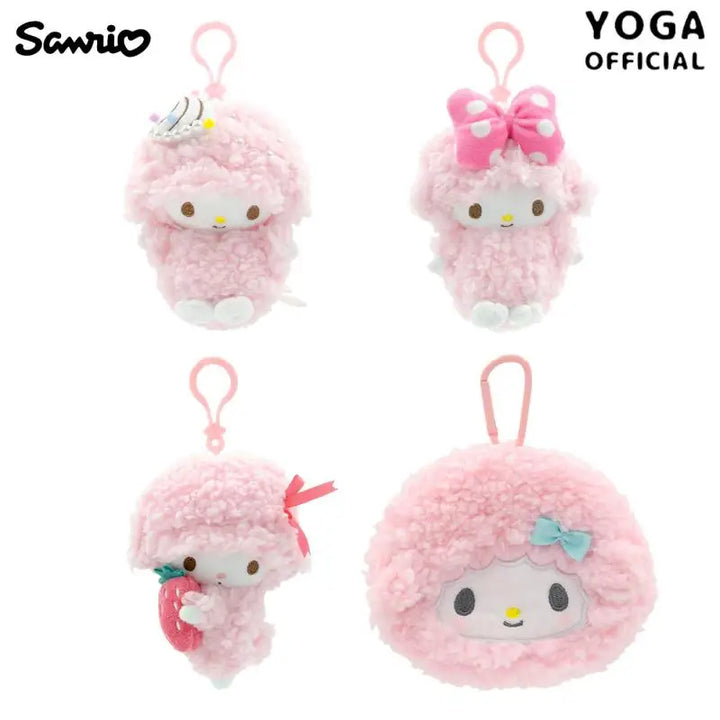 Sanrio Kawaii My Sweet Piano Keychain Cartoon Plush Toys Backpack Pendant Cute Stuffed Doll Coin Purse Wallet Girl Birthday Gift