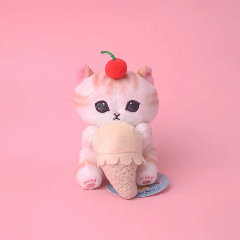 Newest Japanese Cute Mofusand Shark Cat Plush Toys Kawaii Keychain Cartoon Backpack Small Pendant Decoration Boys Holiday Gifts