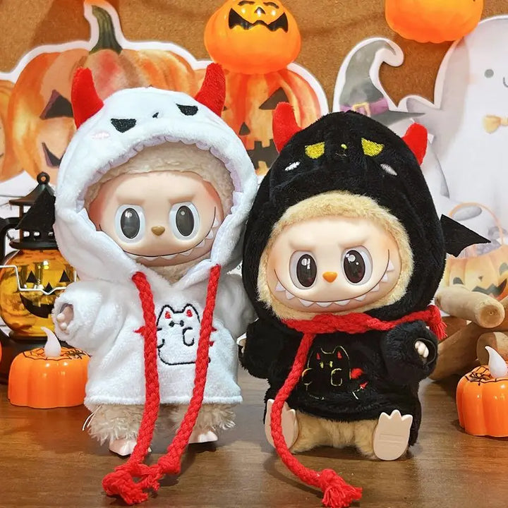 17cm Labubu I II Idol Dolls Devil Ghost Sweatshirt Mini Plush Doll'S Clothes 10CM Cotton Doll DIY Accessories