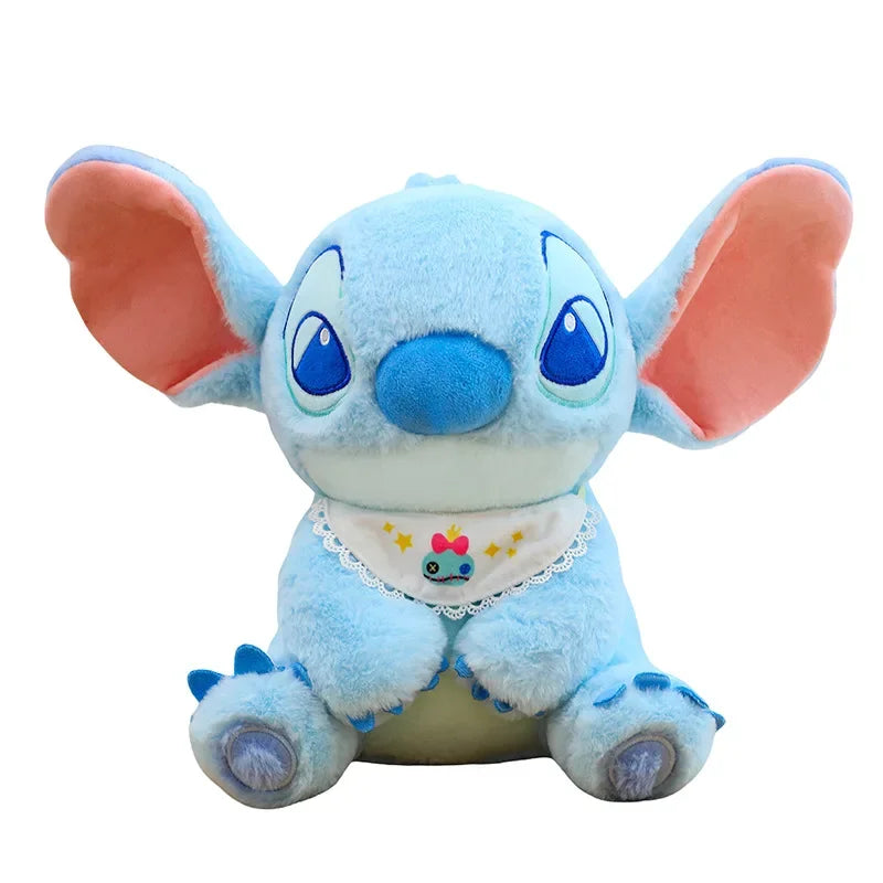 25/60cm Lilo and Stitch Disney Plush Toys Classics Kawaii Anime Cartoon Plushie Bib Stich Dolls Soft Stuffed Gift for Kids