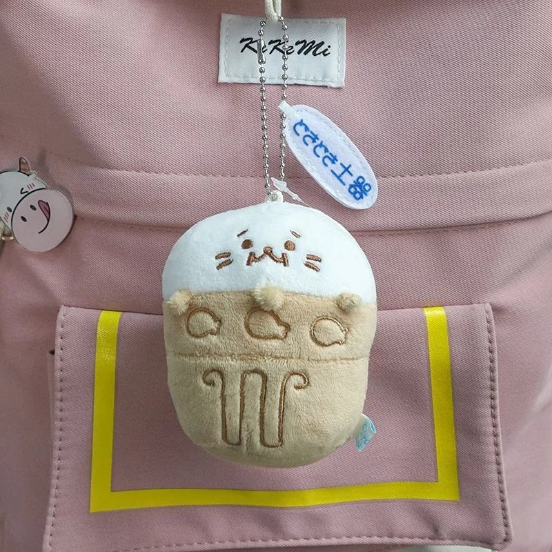 Japanese style Sea Otter Cartoon Punny Seal Plush Keychains kawaii sea lion Soft Stuffed Doll Keyring Funny bag Pendant kid Gift