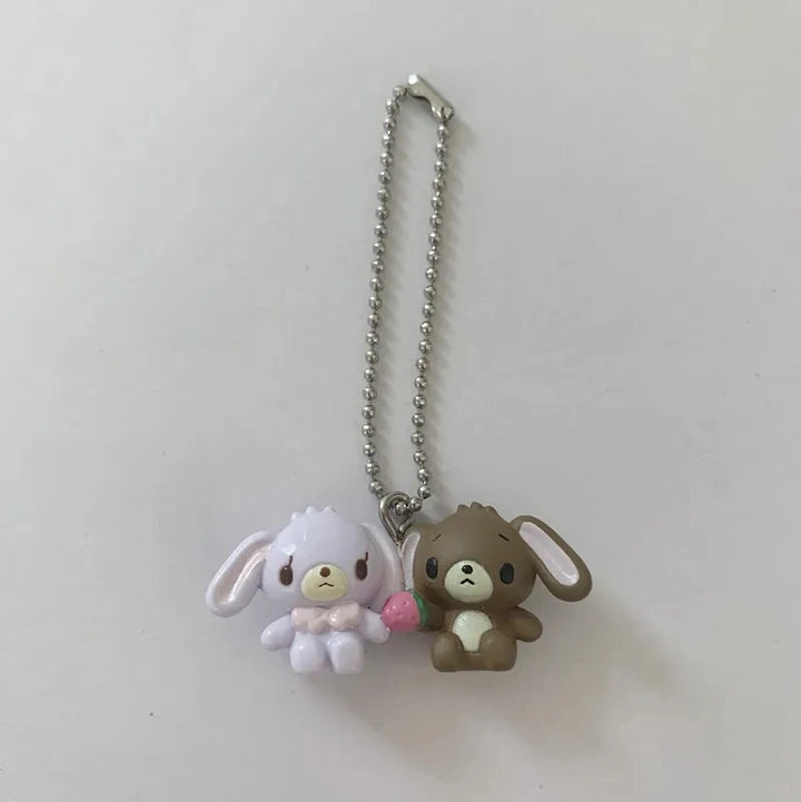 Rare Sugarbunnies Keychain Mascot Cute Kawaii Anime Bunny Keychains Key Chain Keyring Small Gifts Girls Toys