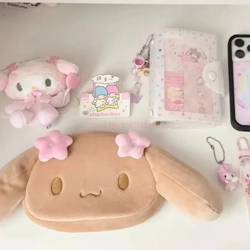 Mocha Brown Cinnamoroll Pencil Case Japanese Cute Makeup Storage Bag Ideal For Students Stationery Pen Bag Gifts