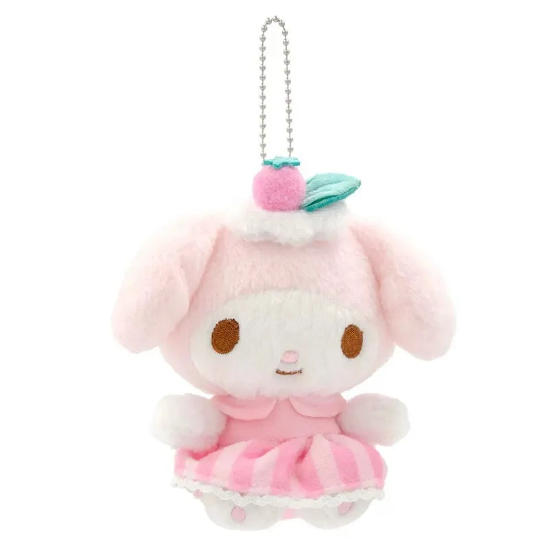Sanrio Kuromi My Melody Plush Toys Kawaii Cartoon Cute Cinnamoroll Keychain Decoration Backpack Pendant Children's Birthday Gift