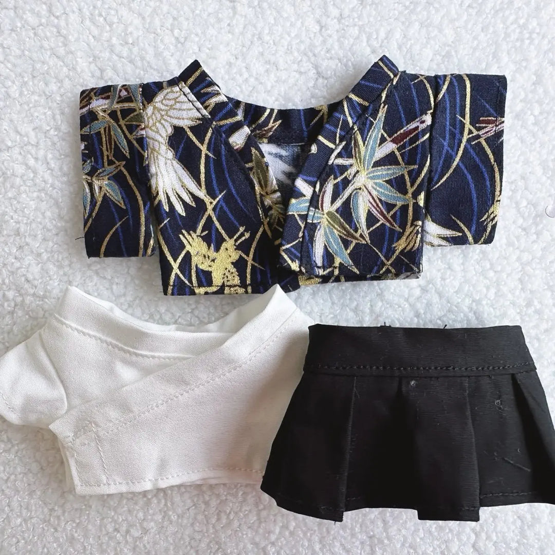 15/17cm Labubu 1st/2nd/3rd Generation Dolls Outfit Sitting Party Labubu Belt & Kimono Plush Doll'S Clothes Accessories